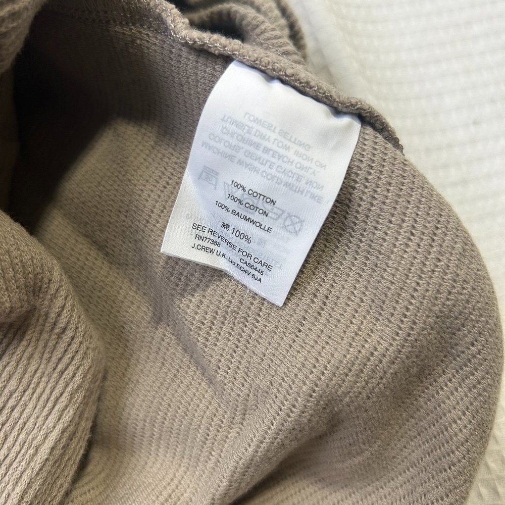 Madewell Tie Front Ribbed Crop  Cotton Tank Top Beige Tan | Size Small - Picture 5 of 5
